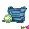 Sac Bandoulire  rayures bleu et vert en Coton Bio